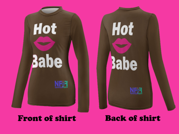 Hot Babe (Long Sleeve Women Shirt) - Image 3