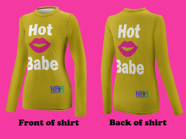 Hot Babe (Long Sleeve Women Shirt) - Image 7