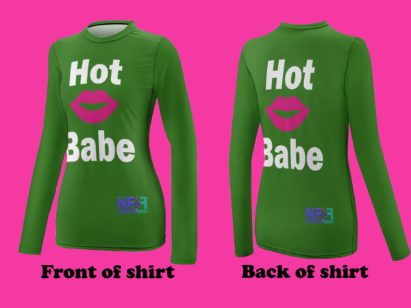 Hot Babe (Long Sleeve Women Shirt) - Image 4