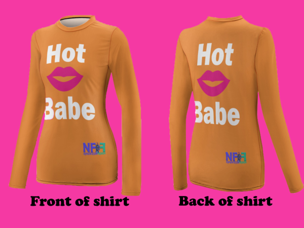 Hot Babe (Long Sleeve Women Shirt) - Image 5