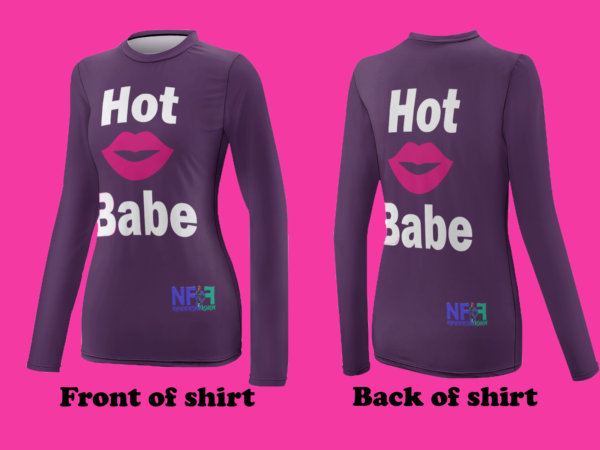 Hot Babe (Long Sleeve Women Shirt) - Image 6